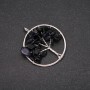 Pendant "Tree of Happiness" Blue Sand Aventurine Night of Cairo, 30mm Diameter