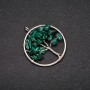 Pendant "Tree of Happiness" Malachite, 30mm Diameter