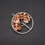 Pendant "Tree of Happiness" Landscape Jasper, 30mm Diameter