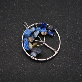 Pendant "Tree of Happiness" Sodalite, 30mm Diameter