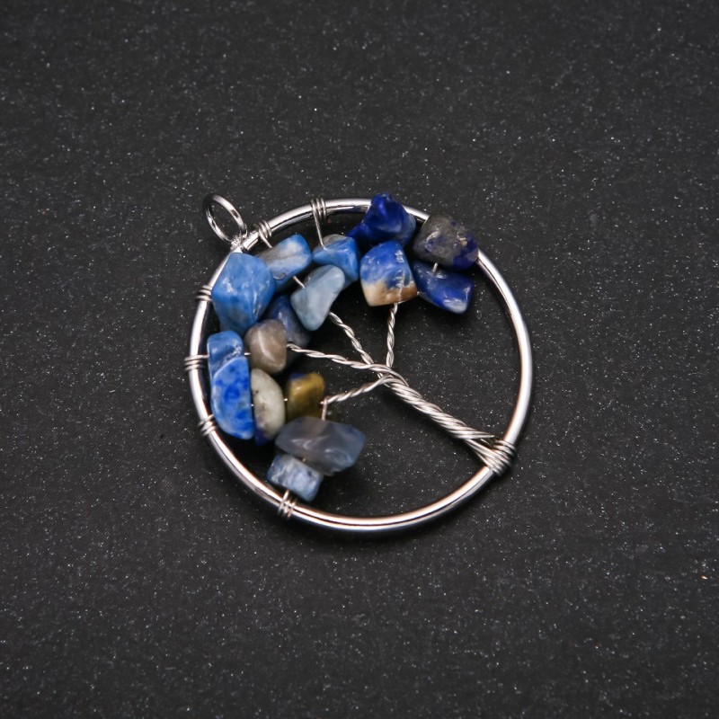 Pendant "Tree of Happiness" Sodalite, 30mm Diameter