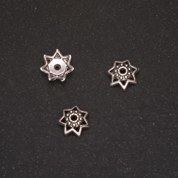 Finding End Cap, Diameter 9x3mm, Inner Diameter 1.2mm, Pack 20g +/-43pcs