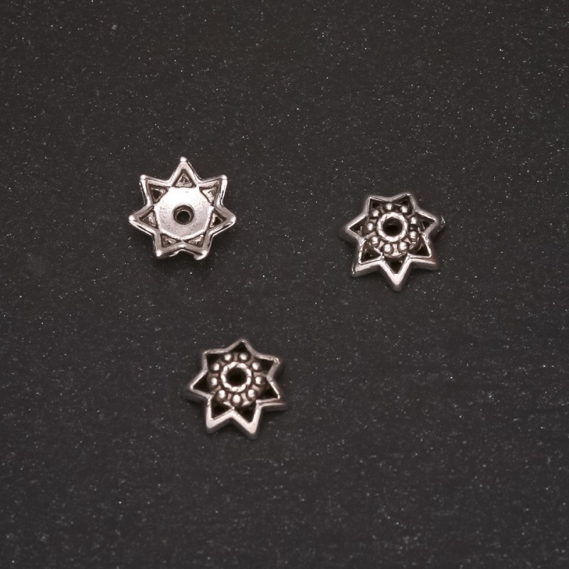 Finding End Cap, Diameter 9x3mm, Inner Diameter 1.2mm, Pack 20g +/-43pcs