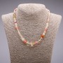 Chalcedony Necklace, Graduated Round Beads, Diameter 6-14mm, Length 45cm