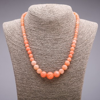 Heliolite (Imitation) Necklace, Graduated Round Beads, Diameter 6-14mm, Length 45cm
