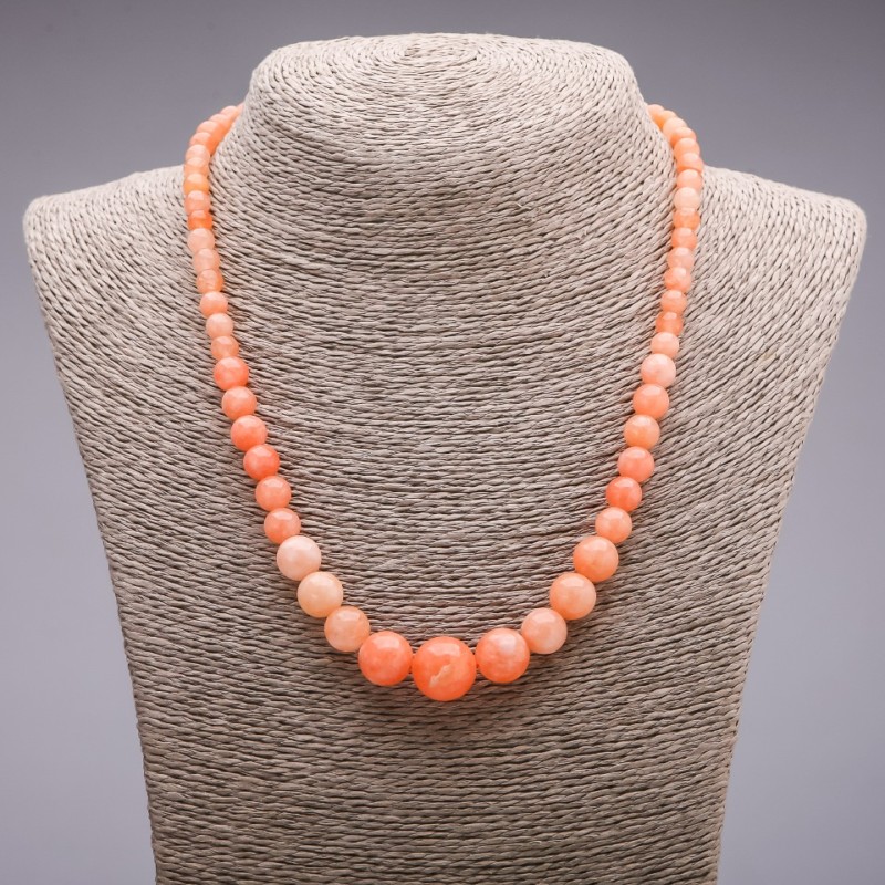 Heliolite (Imitation) Necklace, Graduated Round Beads, Diameter 6-14mm, Length 45cm