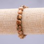 Elastic Bracelet, Landscape Jasper Tumbled 8x10(+/-)mm