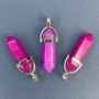 Hexagon Pendant "Tourmaline" Stone (Synthetic) 39x32x9mm