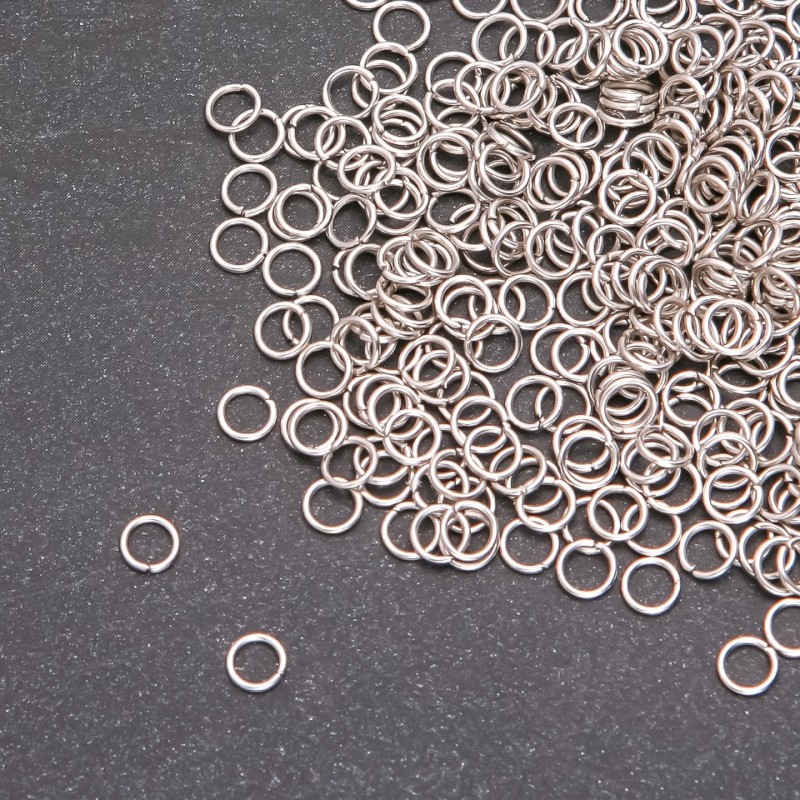 Connecting Jump Rings, 5mm Diameter, Gray Metal, 20g Pack