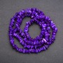 Beads on Fishing Line, Tinted Mother-of-Pearl Chips, Diameter 7 (+/-) mm, Length 80cm