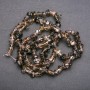 Beads on Fishing Line, Smoky Quartz Chips, Diameter 6 (+/-) mm, Length 80cm