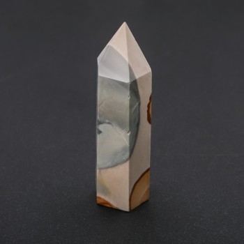 Faceted "Pencil-Point" Crystal Souvenir, Natural Mukaite Jasper Assorted (price per 100g), weight from 80g