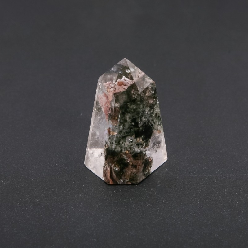 Faceted "Pencil" Crystal Souvenir, Natural Moss Agate Stone, Assorted (price per 100g)