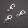 Carabiner Clasp Finding 8x15mm, Silver-Tone Metal