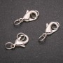 Carabiner Clasp Finding 11x19mm, Silver-Tone Metal