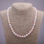 Morganite (Imitation) Necklace, Faceted Bead, 8mm Diameter, 50cm Length