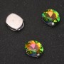 Price per pack /10pcs. Sew-on Crystal in Prong Setting Oval 10x12mm Rainbow