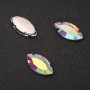 Price per pack /10pcs. Sew-on Crystal in Prong Setting Oval 9x18mm Rainbow