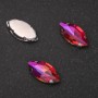 Price per pack /10pcs. Sew-on Crystal in Prong Setting Oval 9x18mm Raspberry-Orange