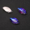 Price/Pack of 10 pcs. Sew-on Crystal in Prong Setting Oval 9x18mm Blue-Raspberry