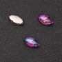 Price per pack /10 pcs. Sew-on crystal in claw setting Oval 9x18mm blue-pink