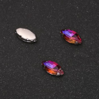 Price per pack /10 pcs. Sew-on crystal in claw setting Oval 5x10mm