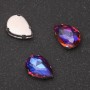 Price per pack /10 pcs. Sew-on crystal in claw setting Drop 10x14mm blue-raspberry