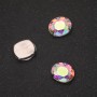 Price per pack /10 pcs. Sew-on crystal in claw setting Oval 8x10mm iridescent