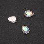 Price per pack /10 pcs. Sew-on crystal in claw setting Drop 7x10mm iridescent
