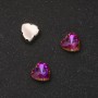 Price per Pack of 10. Sew-On Crystal in Setting, Heart 8mm, Raspberry-Orange