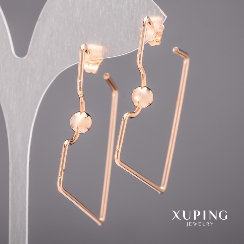 Xuping Earrings 39mm 18K Gold Plated