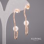 Xuping Earrings with Majorca Pearls 15x45x8mm 18K Gold Plated
