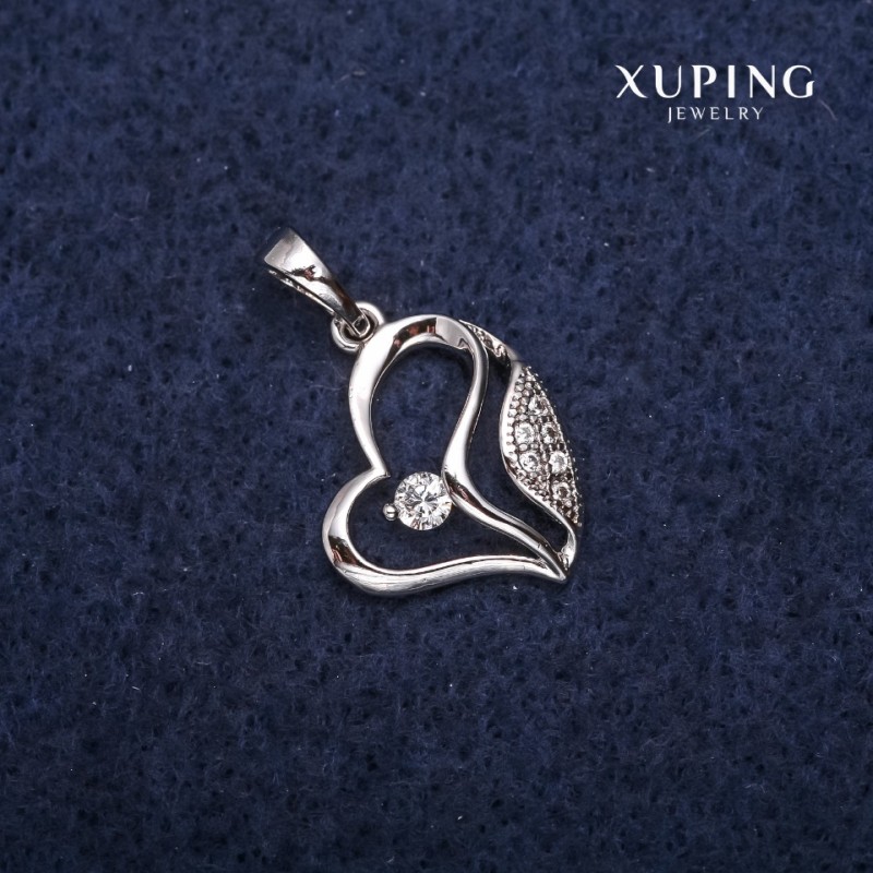 Xuping Heart Pendant 15x18x23mm Rhodium