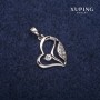 Xuping Heart Pendant 15x18x23mm Rhodium