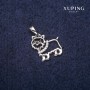 Xuping Puppy Pendant 14x15x20mm Rhodium