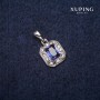 Xuping Pendant 11x14x20mm Rhodium