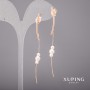 Xuping Earrings with Majorca Pearls 6x75mm 18K Gold Plated