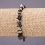 Rutilated Quartz Chip Bracelet on Elastic Cord, Diameter 7(+-)mm, Length 18cm