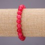 Tourmaline (Synthetic) Bracelet on Elastic Cord, Smooth Bead, Diameter 8(+-)mm, Length 18cm