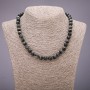Natural Hawk’s Eye Necklace, Smooth Bead, 8(+-)mm, 45cm