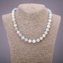 Natural Morganite Necklace, Smooth Bead, 10(+-)mm, 45cm