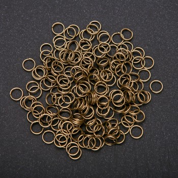 Finding: Jump Ring, diameter 7mm, pack 20g, bronze color