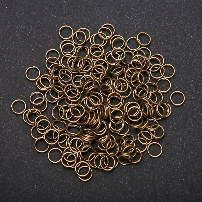 Finding: Jump Ring, diameter 7mm, pack 20g, bronze color