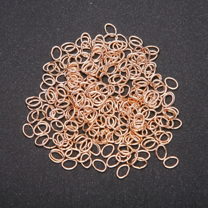 Oval Jump Ring Connector, 5x7mm, 20g Pack, Gold Color
