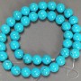 Natural Turquoise (Pressed) Beads, Smooth Round, 10mm Diameter, 38cm Strand