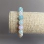 Natural Morganite Bracelet, Smooth Round Beads, Diameter 10mm, Stretch, 18cm Circumference