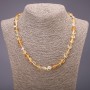 Citrine Faceted Necklace, diameter 9×12(±)mm, length 48cm