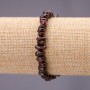 Natural Garnet Chip Bracelet, Diameter 7(+-)mm, Elastic Band, Length 18cm