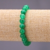 Natural Chrysoprase (Faux) Bracelet, Smooth Round Beads, Diameter 8(+-)mm, Elastic Band, 18cm Circumference