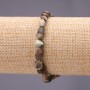 Natural Picasso Jasper Bracelet, Tumbled Stone, 6x8(+-)mm, Elastic Band, 18cm Circumference